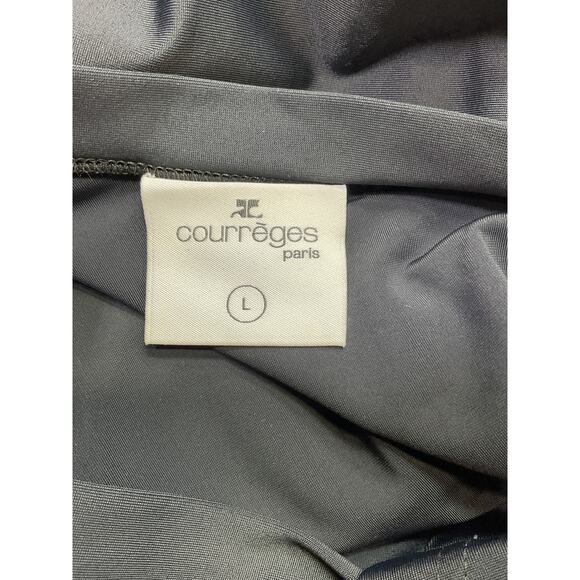 Courreges Sleek Black Twisted Cutout Mini Dress Size Large - Picture 4 of 5